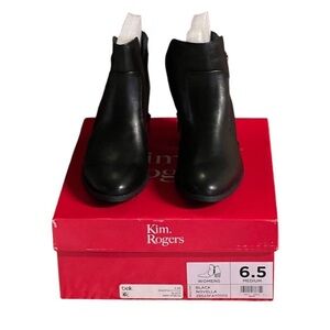 Kim Rogers Novella Black Ankle Booties/Boots Size 6.5 NWOT